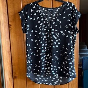 My Michelle Black Cap Sleeve Relaxed Blouse